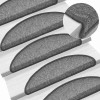 20 db sötétszürke félkör alakú lépcsőszőnyeg 56 x 17 x 3 cm