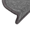 20 db sötétszürke félkör alakú lépcsőszőnyeg 56 x 17 x 3 cm