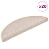 20 db lépcsőszőnyeg 56 x 17 x 3 cm bézs félkör alakú