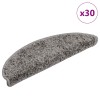 30 db szürke félkör alakú lépcsőszőnyeg 56 x 17 x 3 cm