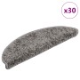 30 db szürke félkör alakú lépcsőszőnyeg 56 x 17 x 3 cm