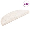 30 db fehér félkör alakú lépcsőszőnyeg 56 x 17 x 3 cm