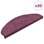 30 db sötétlila félkör alakú lépcsőszőnyeg 65 x 21 x 4 cm, nagy
