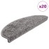 20 db szürke lépcsőszőnyeg 65x21x4 cm