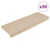 30 db berber lépcsőszőnyegek öntapadós szizál kinézetű 65x21x4 cm