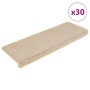 30 db berber lépcsőszőnyegek öntapadós szizál kinézetű 65x21x4 cm