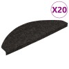 20 db fekete öntapadó lépcsőszőnyeg 56 x 17 x 3 cm