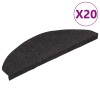 20 db fekete öntapadó lépcsőszőnyeg 65 x 22,5 x 3,5 cm