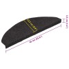 20 db fekete öntapadó lépcsőszőnyeg 65 x 22,5 x 3,5 cm