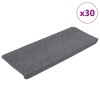 30 db szürke öntapadó lépcsőszőnyeg 65x24,5x3,5 cm