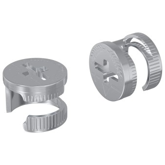 Cam zár anyák 2 pcs ezüst 12 x 10 mm fém