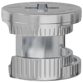 Cam zár anyák 12 pcs ezüst 12 x 10 mm fém