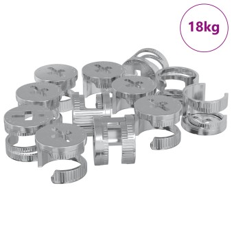 Cam zár anyák 8372 pcs ezüst fém