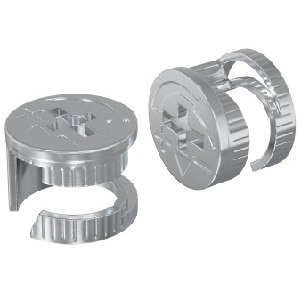 Cam zár anyák 2 pcs ezüst 15 x 11,5 mm fém