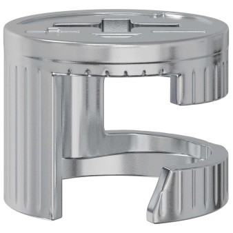 Cam zár anyák 2 pcs ezüst 15 x 11,5 mm fém