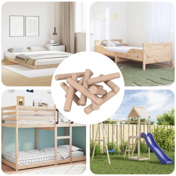 Fa dübelek 24000 pcs barna tömör fa