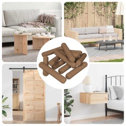 Fa dübelek 12 pcs barna ø8 x 35 mm tömör fa