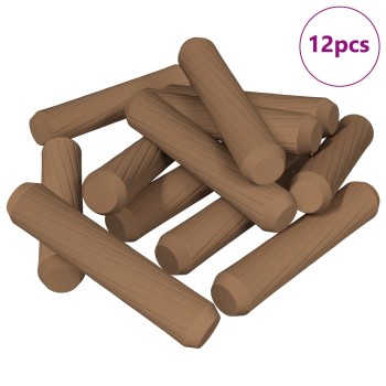 Fa dübelek 12 pcs barna ø 8 x 35 mm tömör fa