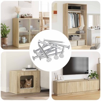 Szegek fa számára 12 pcs ezüst ø 3 x 15 mm fém