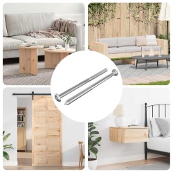 Bútorcsavarok 2 pcs ezüst m6 x 100 mm acél