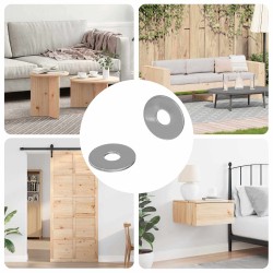 Alkalmas lapos alátétekhez 2 pcs ezüst m6 x 18 mm vas