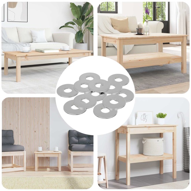Alátétek 33962 pcs ezüst vas Alátétek 33962 pcs ezüst vas
