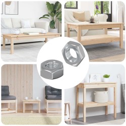 Hatszögletű anyák 2 pcs ezüst m8 vas