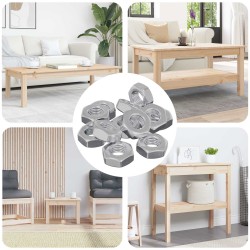 Hatszögletű anyák 3600 pcs ezüst vas