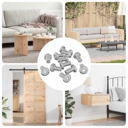 Zár csavar egyszínű 4865 pcs ezüst acél