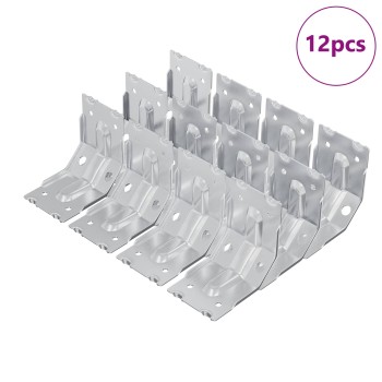 Konzol 12 pcs horganyzott 106 x 55 x 1,5mm acél