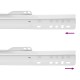 Fiók csúszó 2 pcs fehér 400 mm acél