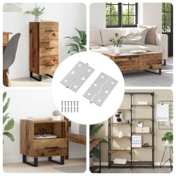 Zsanér egyszínű 2 pcs ezüst 58 x 35 x 1 mm acél