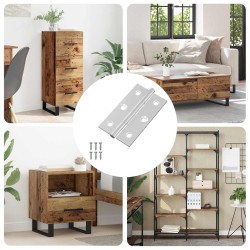 Zsanér egyszínű 12 pcs ezüst 58 x 35 x 1 mm acél