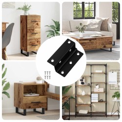 Zsanér 537 pcs fekete 38 x 17 x 60 mm vas