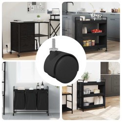 Kerekek 12 pcs fekete 40,1 x 40,1 x 37,8 mm pp és vas