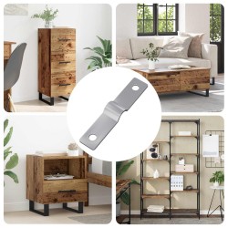 Ütközőlemez 12 pcs ezüst 50 x 10 x 1,2 mm vas