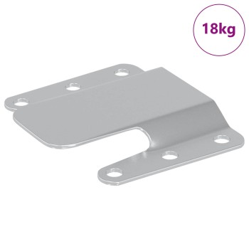 Flush szerelvény tartó 419 pcs ezüst 75 x 66 x 1,4 mm acél