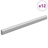 Szekrény rúd 12 pcs ezüst 464 x 15 x 29 mm alumínium ötvözet