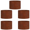 Ültető gyűrű 5 pcs barna 30 x 30 x 20 cm időjárásálló acél