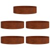 Ültető gyűrű 5 pcs barna 80 x 80 x 20 cm időjárásálló acél