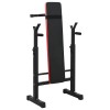 Vidaxl súly pad fekete 126,5 x 67 x 111 cm porszórt acél