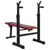 Vidaxl súly pad fekete 126,5 x 67 x 111 cm porszórt acél