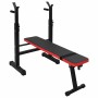 Vidaxl súly pad fekete 126,5 x 67 x 111 cm porszórt acél