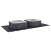 Medence alatlappal fekete 500 x 250 x 0,1 cm nemes szövet