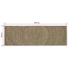 Területszőnyegek természetes és fekete 80 x 300 cm juta