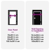 Üvegajtó csíkos fekete 76 x 3,5 x 201,5 cm alumínium