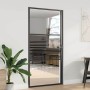 Üvegajtó csíkos fekete 102,5 x 3,5 x 201,5 cm alumínium