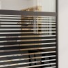Üvegajtó csíkos fekete 90 x 2 x 205 cm alumínium