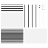 Üvegajtó csíkos fekete 102,5 x 2 x 205 cm alumínium