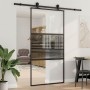 Üvegajtó csíkos fekete 102,5 x 2 x 205 cm alumínium
